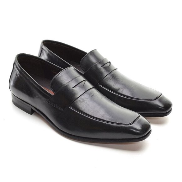 Men Mezlan 16097 Black Leather Penny Loafers 7 M New - Picture 1 of 8